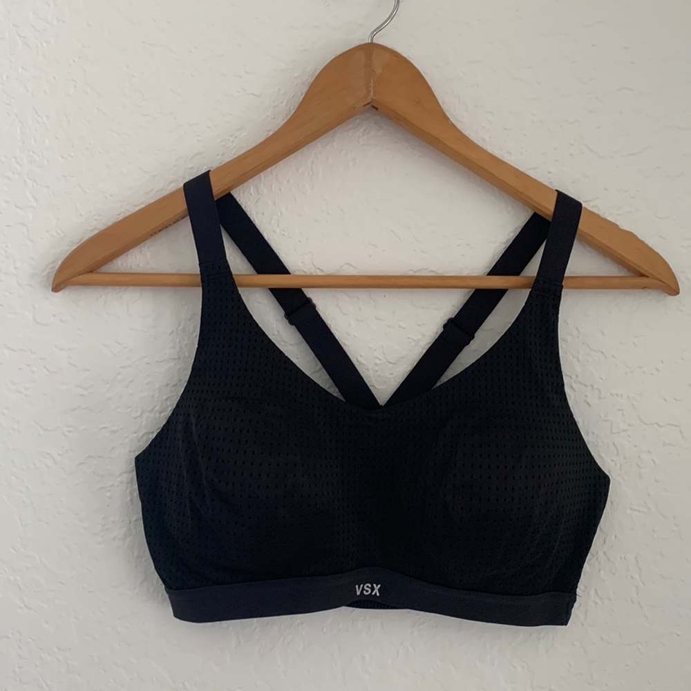 VSX Sports Bra Black Sz 34C Victoria's Secret Sport No underwire